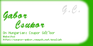 gabor csupor business card